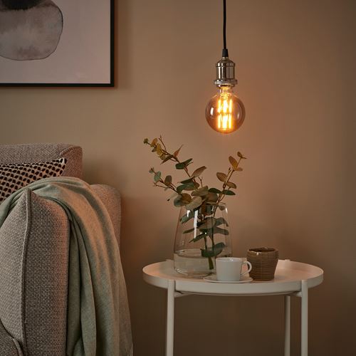 IKEA - MOLNART, LED bulb E27, grey, 95 mm