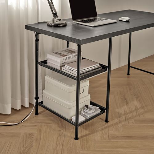 IKEA - SPAND, saklama bölmeli masa ayağı, siyah