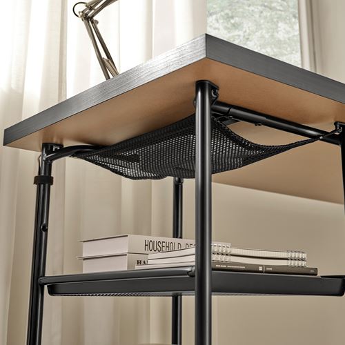 IKEA - SPAND, saklama bölmeli masa ayağı, siyah