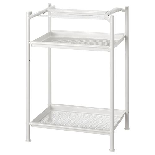 IKEA - SPAND, table leg with storage, white