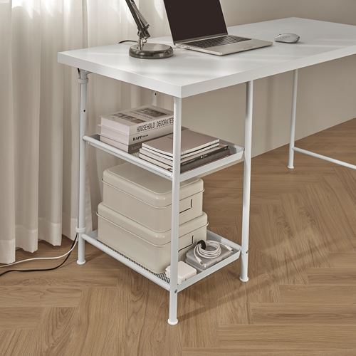 IKEA - SPAND, table leg with storage, white