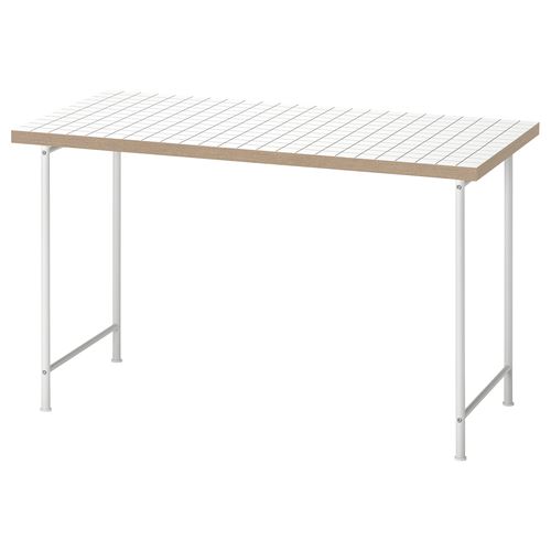 IKEA - LAGKAPTEN/SPAND, desk, white/anthracite, 120x60 cm