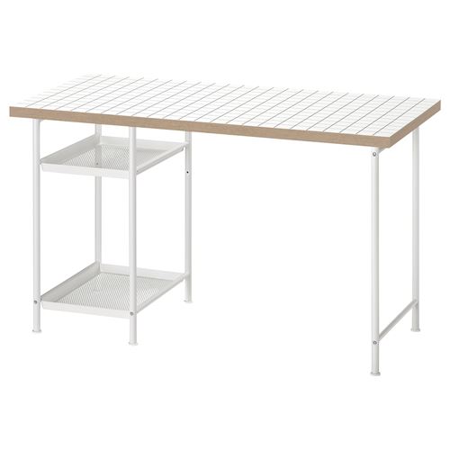 IKEA - LAGKAPTEN/SPAND, desk, white/anthracite, 120x60 cm