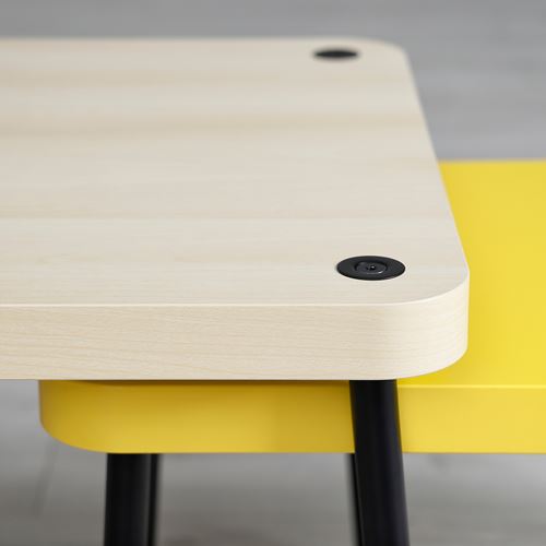 IKEA - SONHULT, nest of tables, yellow-birch effect