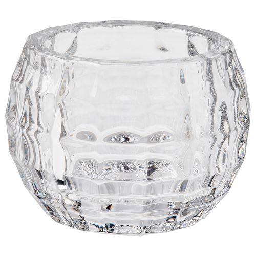 IKEA - FRÖJDA, tealight holder, transparent glass, 6 cm