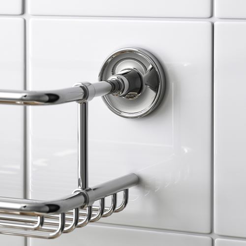 IKEA - BROFJARDEN, shower rack, chrome effect, 33x12 cm