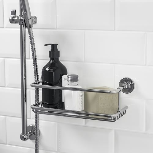 IKEA - BROFJARDEN, shower rack, chrome effect, 33x12 cm