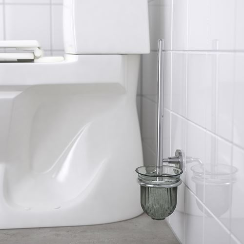 IKEA - BROFJARDEN, toilet brush, chrome effect, 40 cm