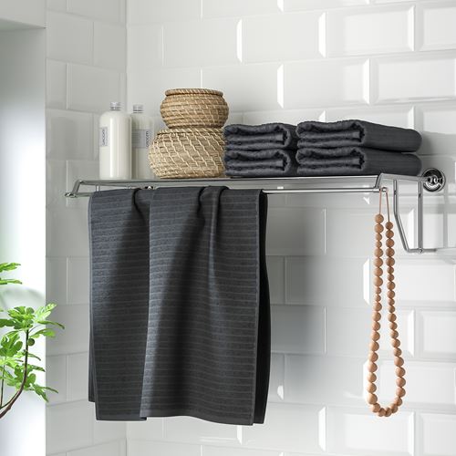 IKEA - BROFJARDEN, bathroom shelf, chrome effect, 75x29 cm