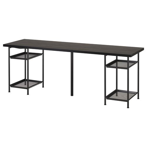 IKEA - LAGKAPTEN/SPAND, çalışma masası, venge-siyah, 200x60 cm