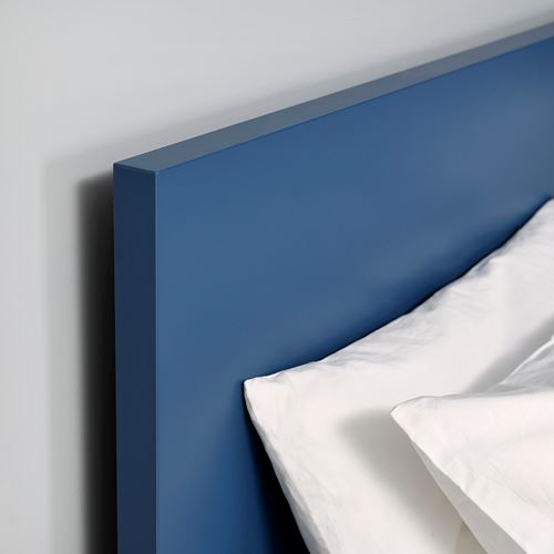 IKEA - MALM/LINDBADEN, double bed base, blue, 160x200 cm