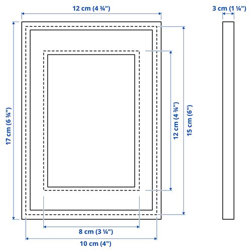 IKEA - RÖDALM, white frame, white, 10x15 cm