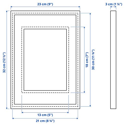 IKEA - RÖDALM, black frame, black, 21x30 cm