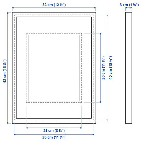 IKEA - RÖDALM, siyah çerçeve, siyah, 30x40 cm