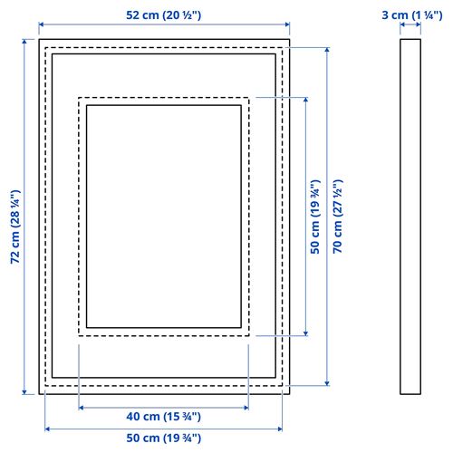 IKEA - RÖDALM, white frame, white, 50x70 cm