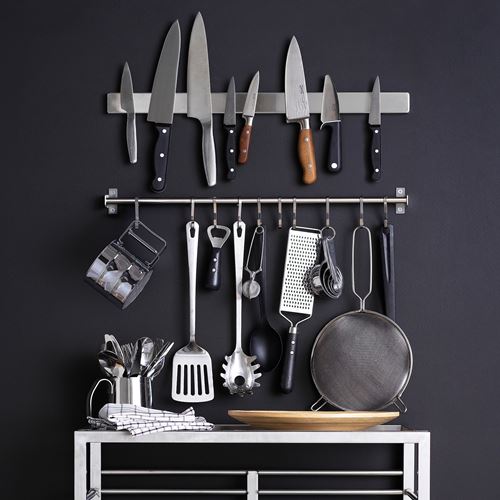 IKEA - KUNGSFORS, magnetic knife rack, stainless steel