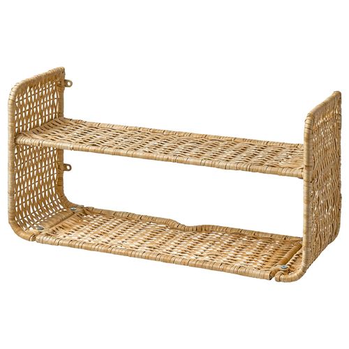 IKEA - FRYKSAS, wall shelf, rattan, 60x20 cm