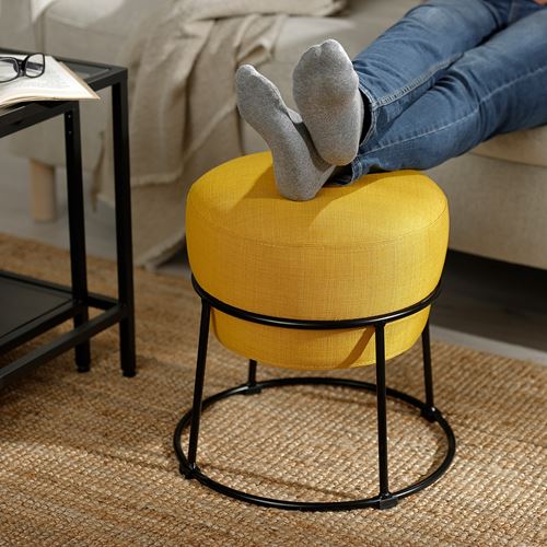 IKEA - EMMISLÖV, pouffe, skiftebo yellow