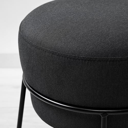 IKEA - EMMISLÖV, pouffe, vissle dark grey