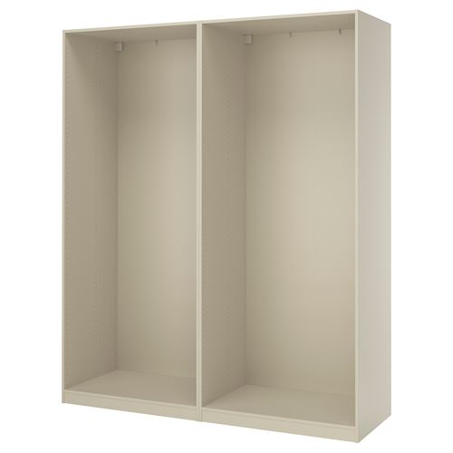 IKEA - PAX, wardrobe frame, grey/beige, 200x58x236 cm