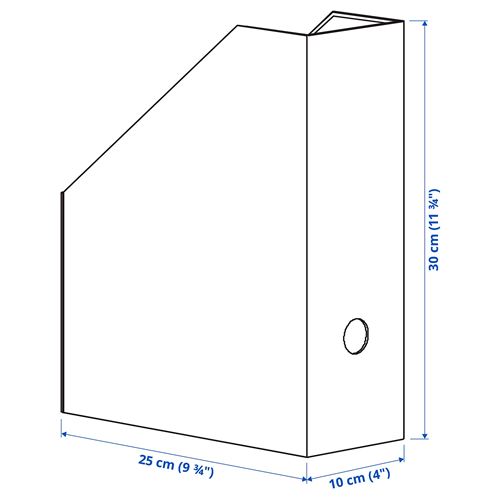 IKEA - HASTVISKARE, magazine file, oak effect, 10x25x30 cm