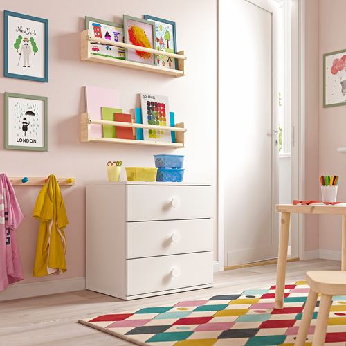 IKEA - GODISHUS, children's chest of drawers, white, 60x40x60 cm