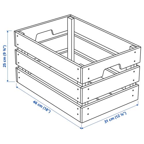 IKEA - KNAGGLIG, kutu, çam, 46x31x25 cm