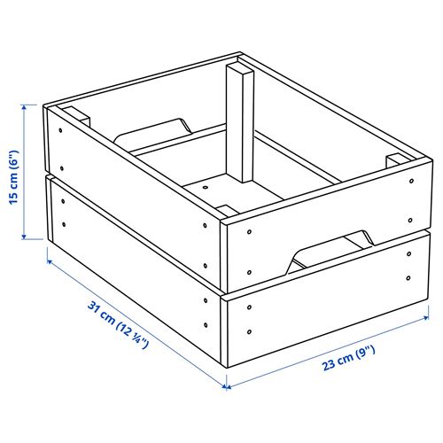 IKEA - KNAGGLIG, kutu, çam, 23x31x15 cm