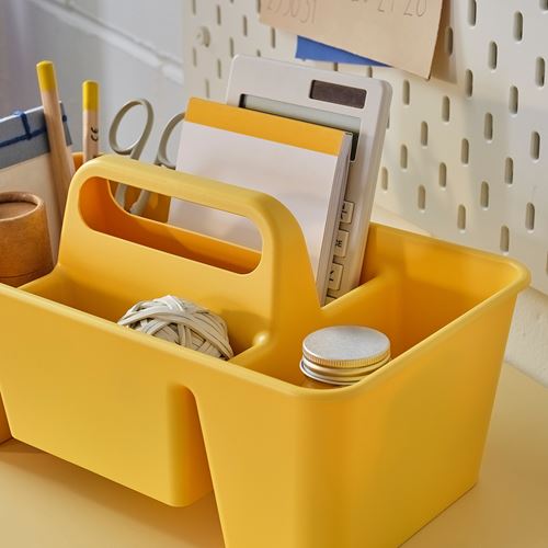 IKEA - STACKSTOD, desk organiser, yellow, 32x18x16 cm