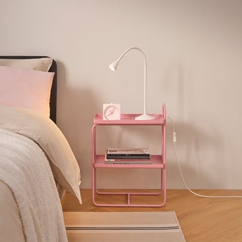 IKEA - HATTASEN, bedside table, pink, 43x27x58 cm