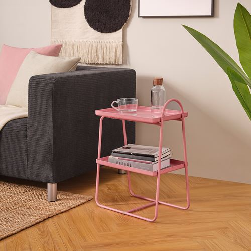 IKEA - HATTASEN, bedside table, pink, 43x27x58 cm