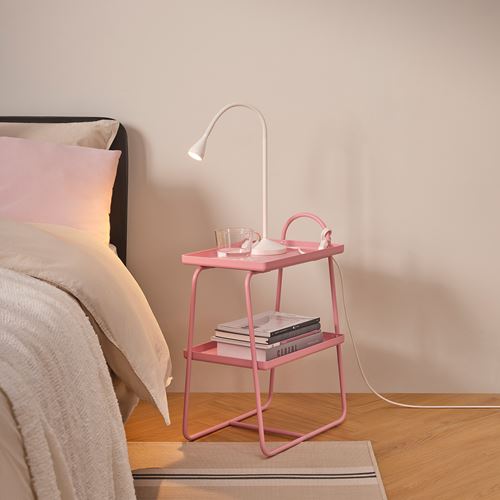 IKEA - HATTASEN, bedside table, pink, 43x27x58 cm