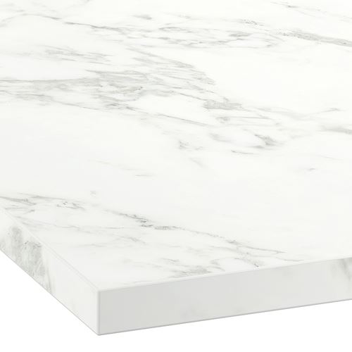 IKEA - EKBACKEN, worktop, white lively marble effect-laminate, 186x2.8 cm