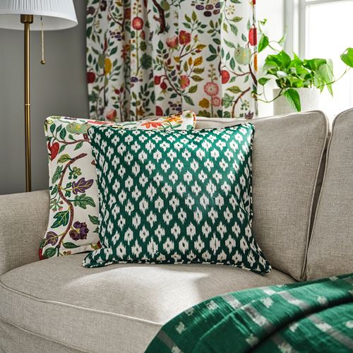 IKEA - SKANEFIBBLA, lace pillow cover, green/white, 50x50 cm