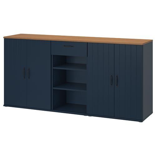 IKEA - SKRUVBY, console, blue/black, 190x90 cm