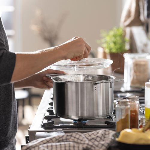 IKEA - HEMKOMST, steel pot, stainless steel, 5 l