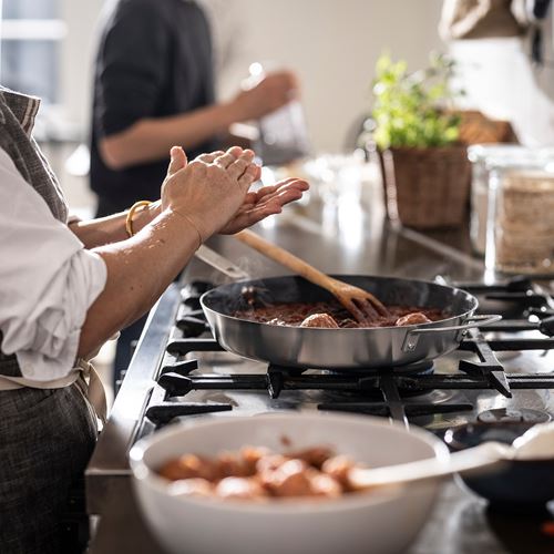 IKEA - HEMKOMST, frying pan, non-stick coating-stainless steel, 32 cm