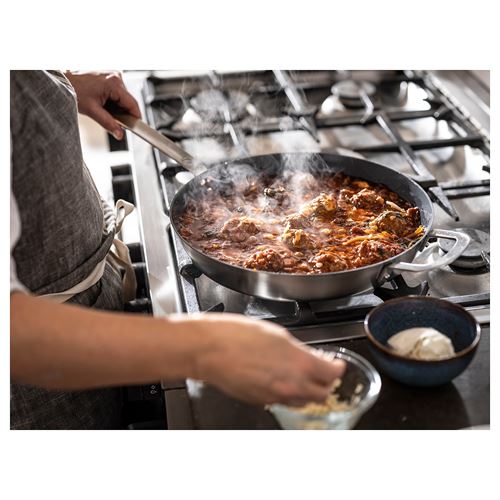 IKEA - HEMKOMST, frying pan, non-stick coating-stainless steel, 32 cm