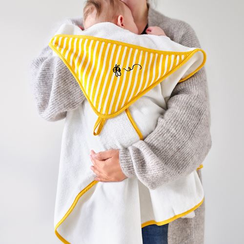 IKEA - GRÖNFINK, baby towel, yellow, 80x80 cm