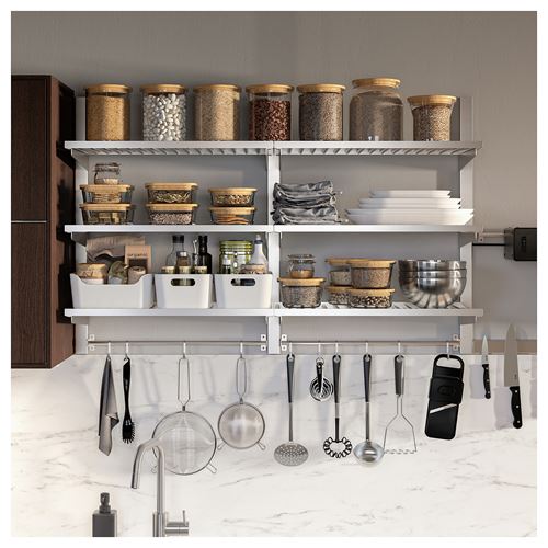 IKEA - KUNGSFORS, wall rail, stainless steel, 56 cm