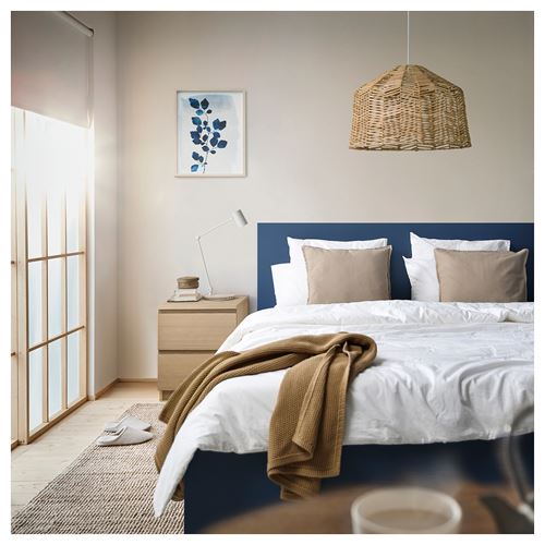 IKEA - MALM/LINDBADEN, double bed, blue, 140x200 cm