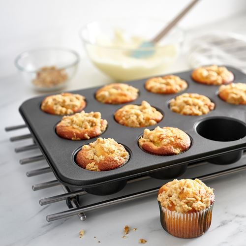 IKEA - MANTAGG, muffin tin, dark grey, 38x27 cm