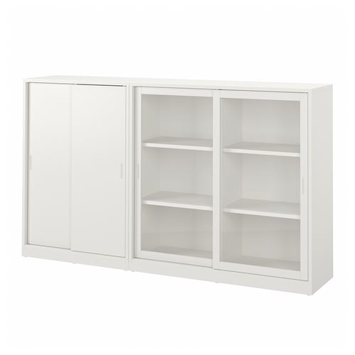 IKEA - TONSTAD, sliding door-cabinet, off white, 201x37x116 cm