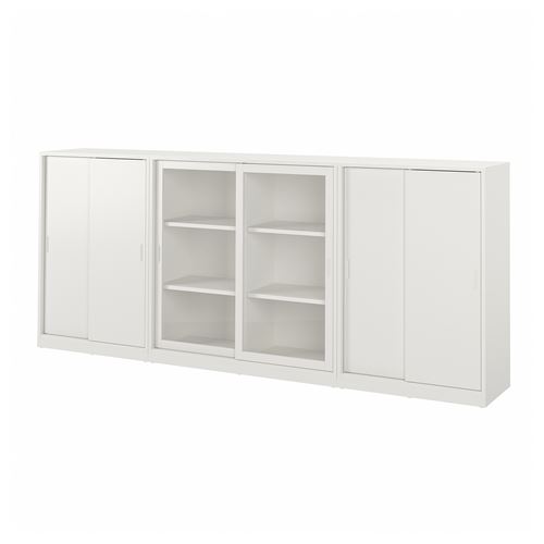 IKEA - TONSTAD, sliding door-cabinet, off white, 282x37x116 cm