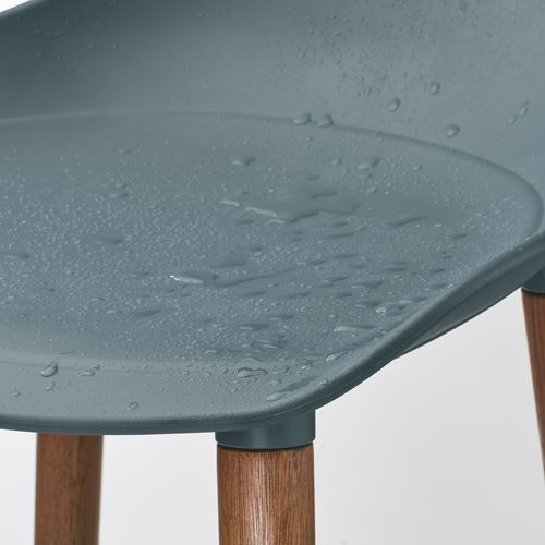 IKEA - GRÖNSTA, bar stool, grey-turquoise, 64 cm