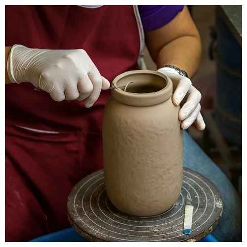 IKEA - MAVINN, stoneware plant vase, brown, 19 cm