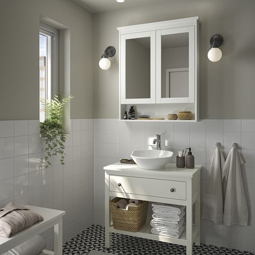 IKEA - HEMNES/VASTERSJÖN, wash-basin and cabinet, white, 82x48x90 cm