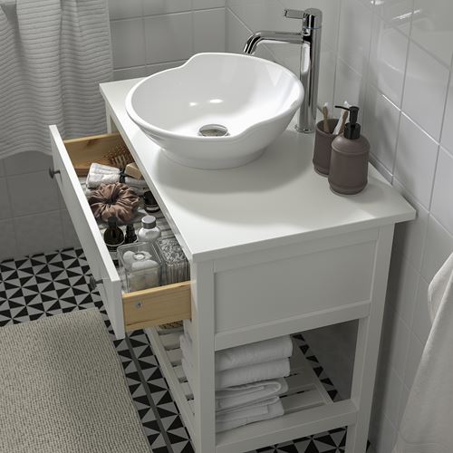IKEA - HEMNES/VASTERSJÖN, wash-basin and cabinet, white, 82x48x90 cm