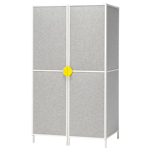 IKEA - BRANNBOLL, gaming station, light grey/white, 100x72x180 cm