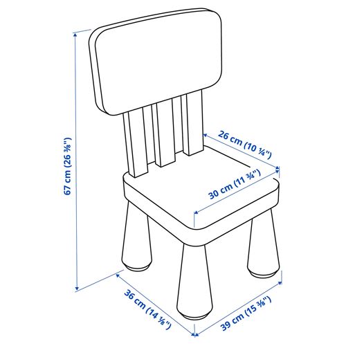 IKEA - MAMMUT, çocuk sandalyesi, parlak yeşil